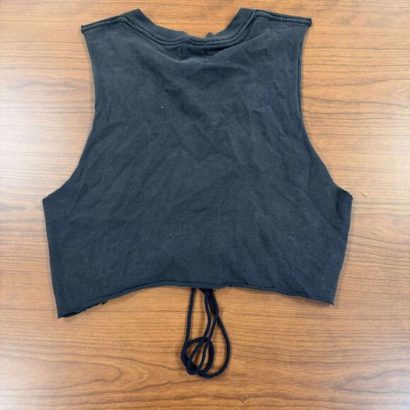 FURST OF A KIND VINTAGE Pittsburgh Steelers Lace UP Handmade Cut Shirt Cropped - Picture 5 of 6